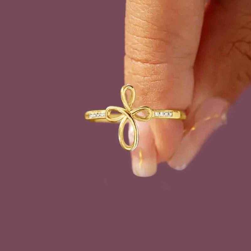 Simple Design Geometric Ring Cross Female - YLORESHOP