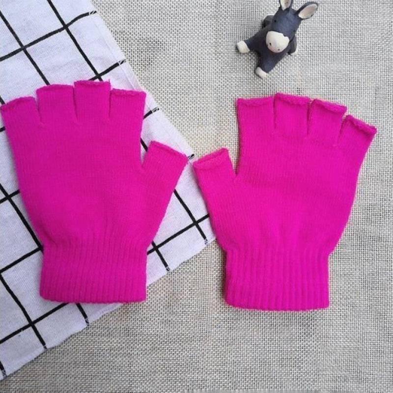 Autumn And Winter Thin Knitted Half Finger Gloves Adult Riding Cold-proof - YLORESHOP