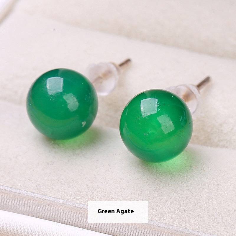 Natural Red Agate Temperamental Minority Stud Sense Earrings Wholesale - YLORESHOP