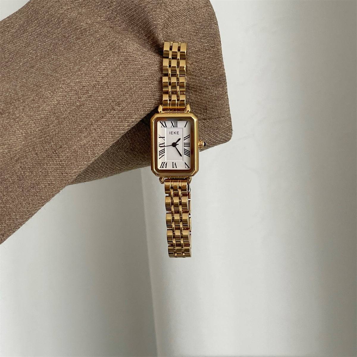 Steel Belt Retro Small Dial Simple Women Quartz Watch - YLORESHOP