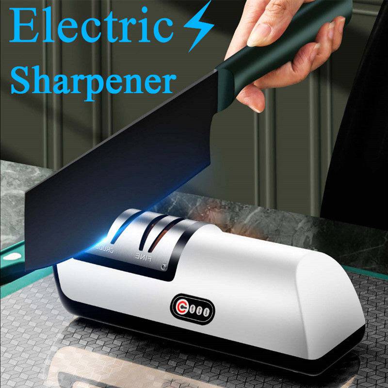 USB Rechargeable Electric Knife Sharpener Automatic Adjustable Kitchen Tool For Fast Sharpening Knives Scissors And Grinders Gadgets - YLORESHOP