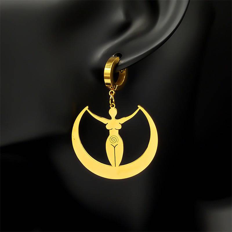 Moon Vortex Goddess Earrings Women's Jewelry Simple All-match - YLORESHOP