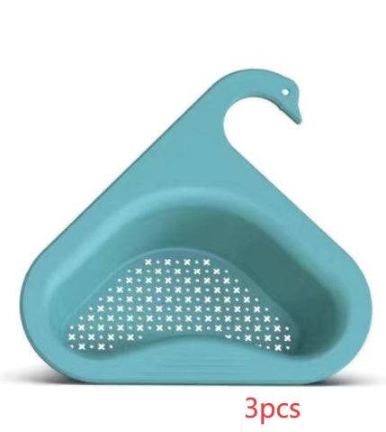 Household Sink Hanging Fruit And Vegetable Filter Water Drain Basket Kitchen Dry And Wet Separation Swan Drain Basket - YLORESHOP