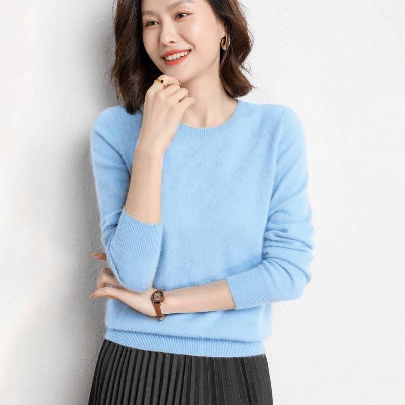 Round Neck Bottoming Shirt Long Sleeve Pullover - YLORESHOP