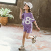 Loose Children's Wear Girl Short-sleeved Big Kids Sports Two-piece Suit - YLORESHOP