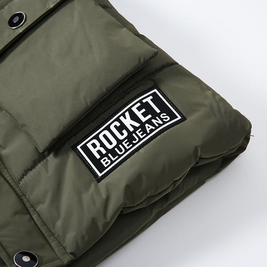 Boys Large Fur Collar Padded Warm Cotton Jacket - YLORESHOP