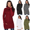 Solid Color Long-sleeved Turtleneck Knitted Sweater - YLORESHOP