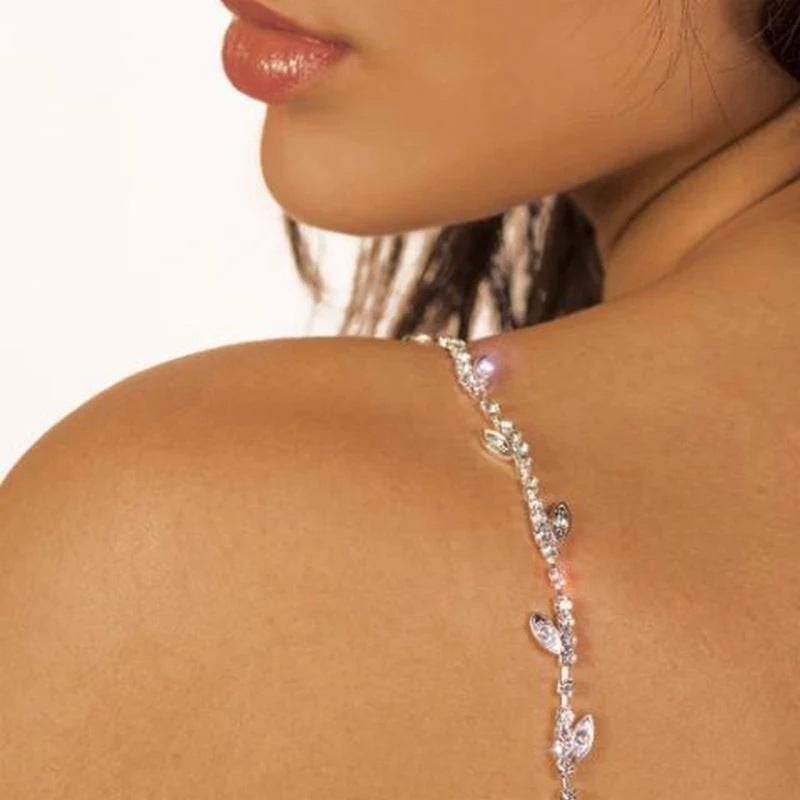 Women's Leaf Rhinestone Shoulder Chain - YLORESHOP