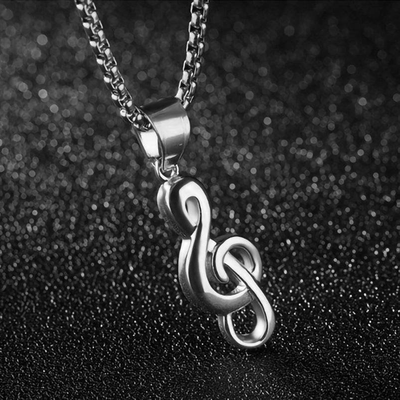 Note Titanium Steel Men's Necklace Stainless Steel Pendant - YLORESHOP