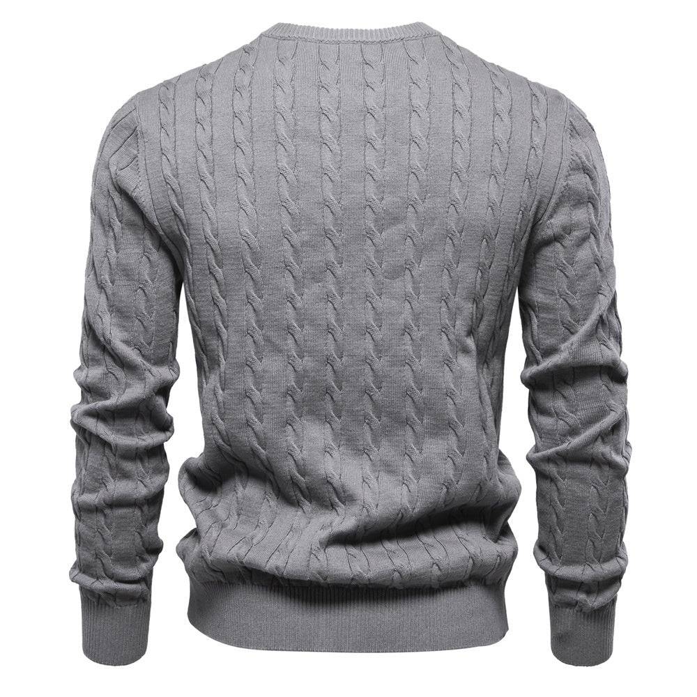 Maglione autunno e inverno pullover cervo ricamo maglione tinta unita per uomo