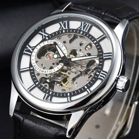 Men's Mechanical Watch Roman Scale Waterproof Fashion Business - YLORESHOP