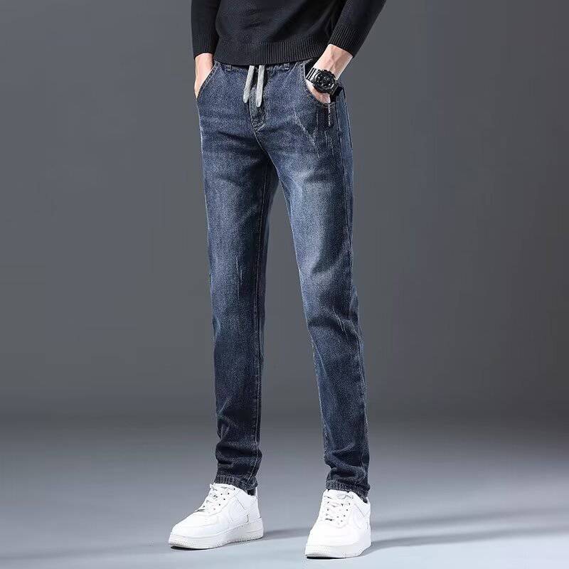 Jeans Men's Straight Loose Elastic All-matching Long Pants - YLORESHOP