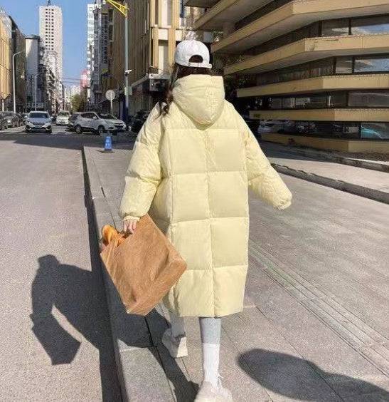 Versione coreana del cappotto imbottito ampio con una marea di cappotto caldo e spesso