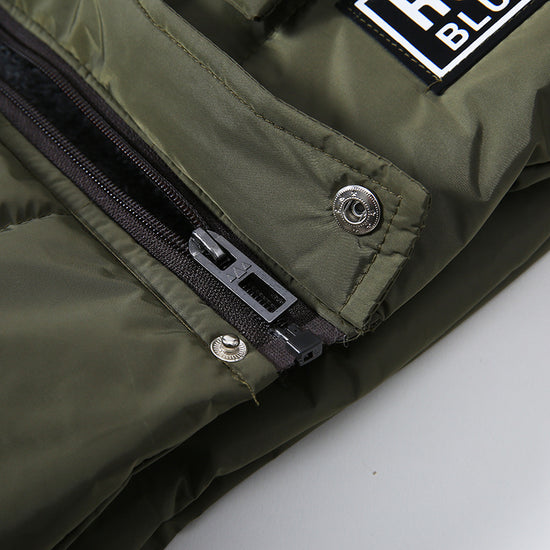 Boys Large Fur Collar Padded Warm Cotton Jacket - YLORESHOP