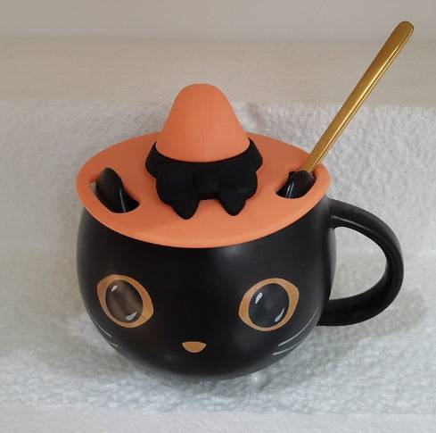 Pumpkin Covered Spoon Couple Gift Mug - YLORESHOP