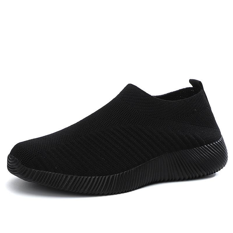 Flying Knit Sneakers Men's Mesh White Shoes Black Casual Sneakers - YLORESHOP