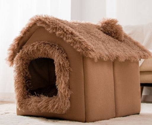 Cuccia pieghevole per cani Cuccia per gatti invernale Villa per cani invernale Cuccia per dormire Nido rimovibile Caldo divano chiuso per caverne Forniture per animali domestici