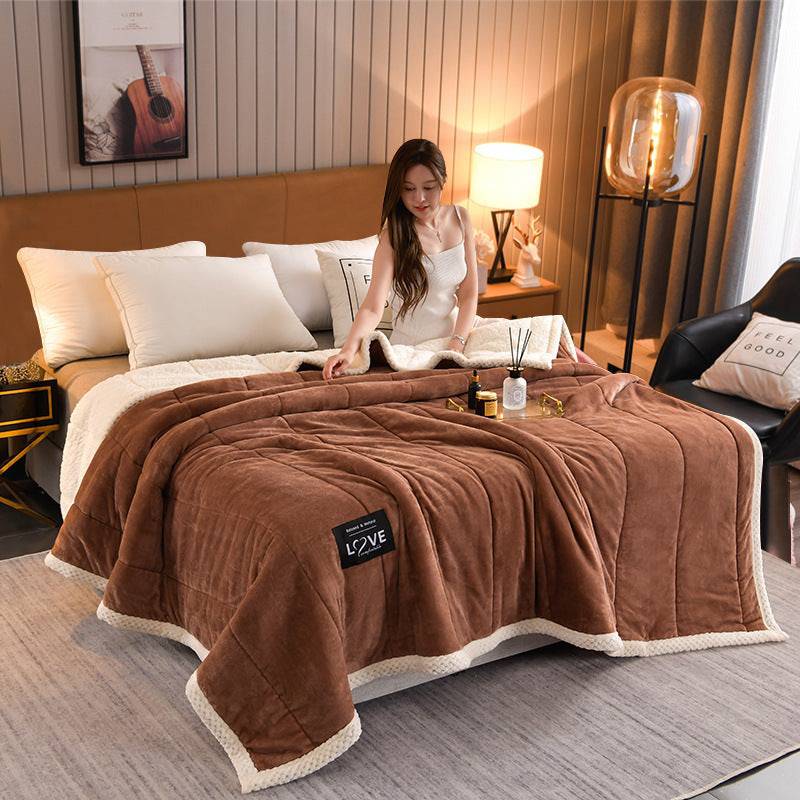 Thick Warm Winter Bed Blankets Wool Blanket Bedspread - YLORESHOP