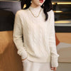 Pure Wool Sweater Women's Half Turtleneck Thick Twist Bottoming Shirt - YLORESHOP