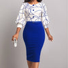 Color Matching Sheath Dress Plus Size Women's Clothing - YLORESHOP