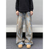 Washed Old Straight Wide-leg Pants Loose - YLORESHOP