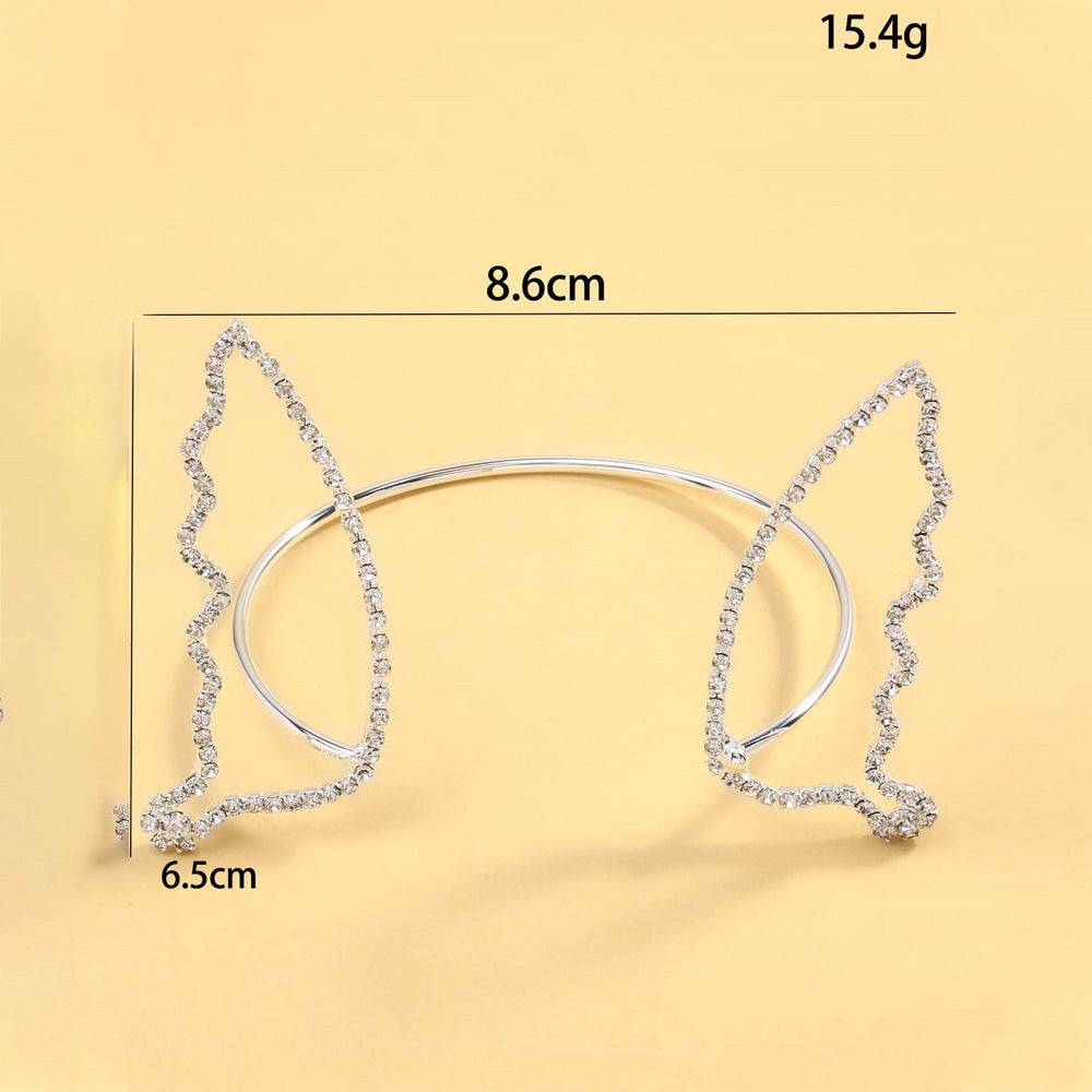 Butterfly Bracelet Female Simple Shiny Rhinestone Armband - YLORESHOP