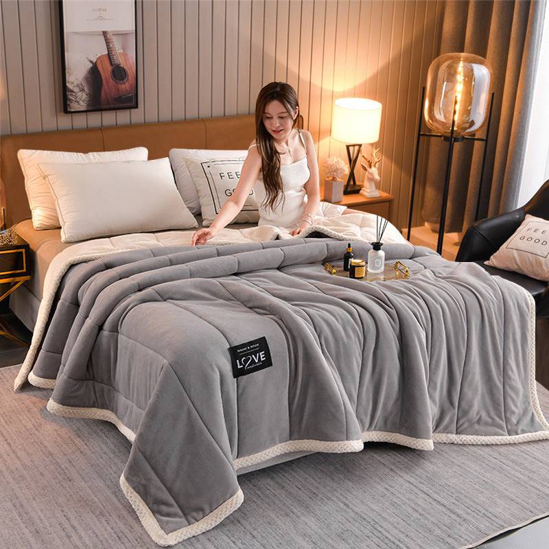 Thick Warm Winter Bed Blankets Wool Blanket Bedspread - YLORESHOP