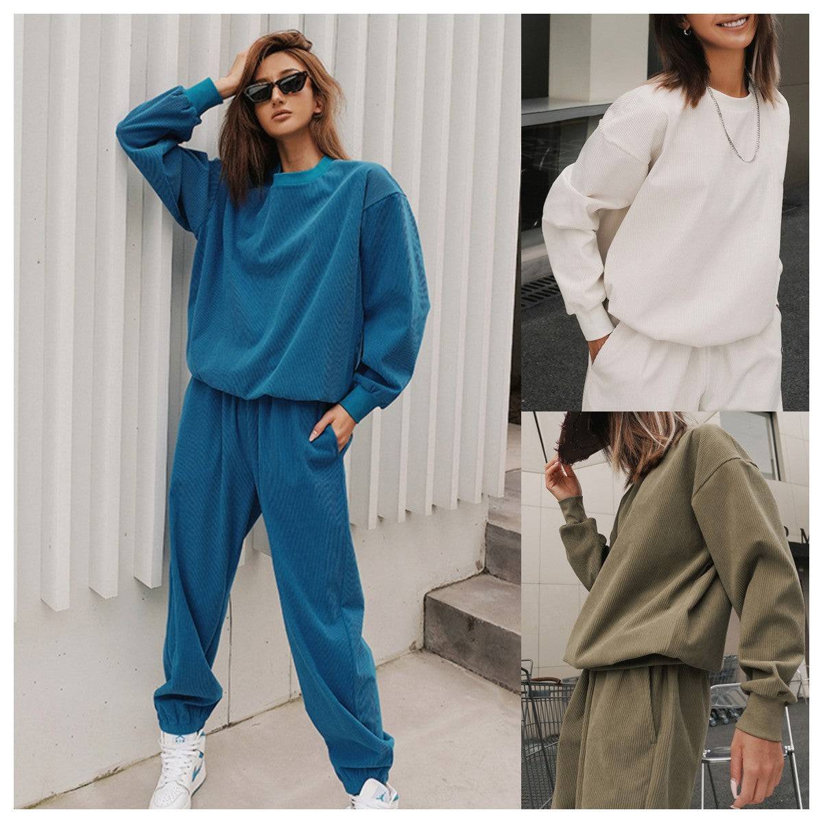 Women's Sports And Leisure Sweater Trousers Suit - YLORESHOP