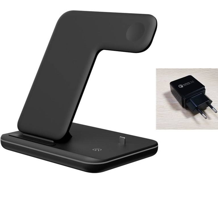 Caricabatterie wireless per auricolari compatibile con orologio per telefono cellulare Supporto per caricabatterie wireless 3 in 1