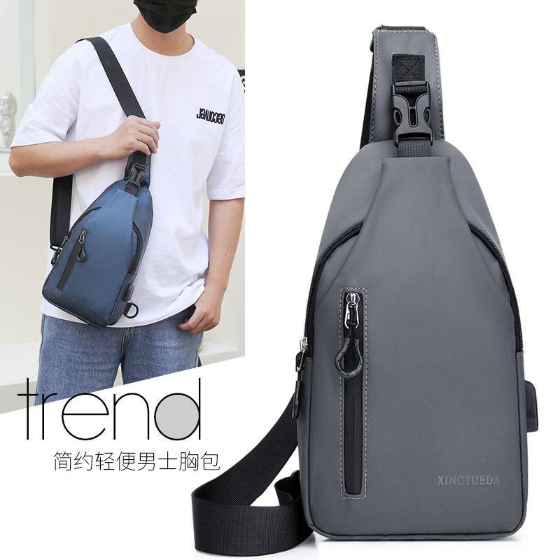 Borsa da petto da uomo Zaino casual Funzione sportiva Spalla obliqua Moda Borsa a tracolla singola tattica 