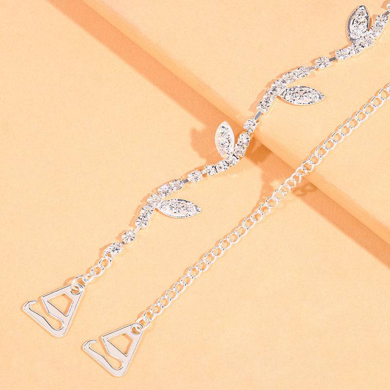 Women's Leaf Rhinestone Shoulder Chain - YLORESHOP