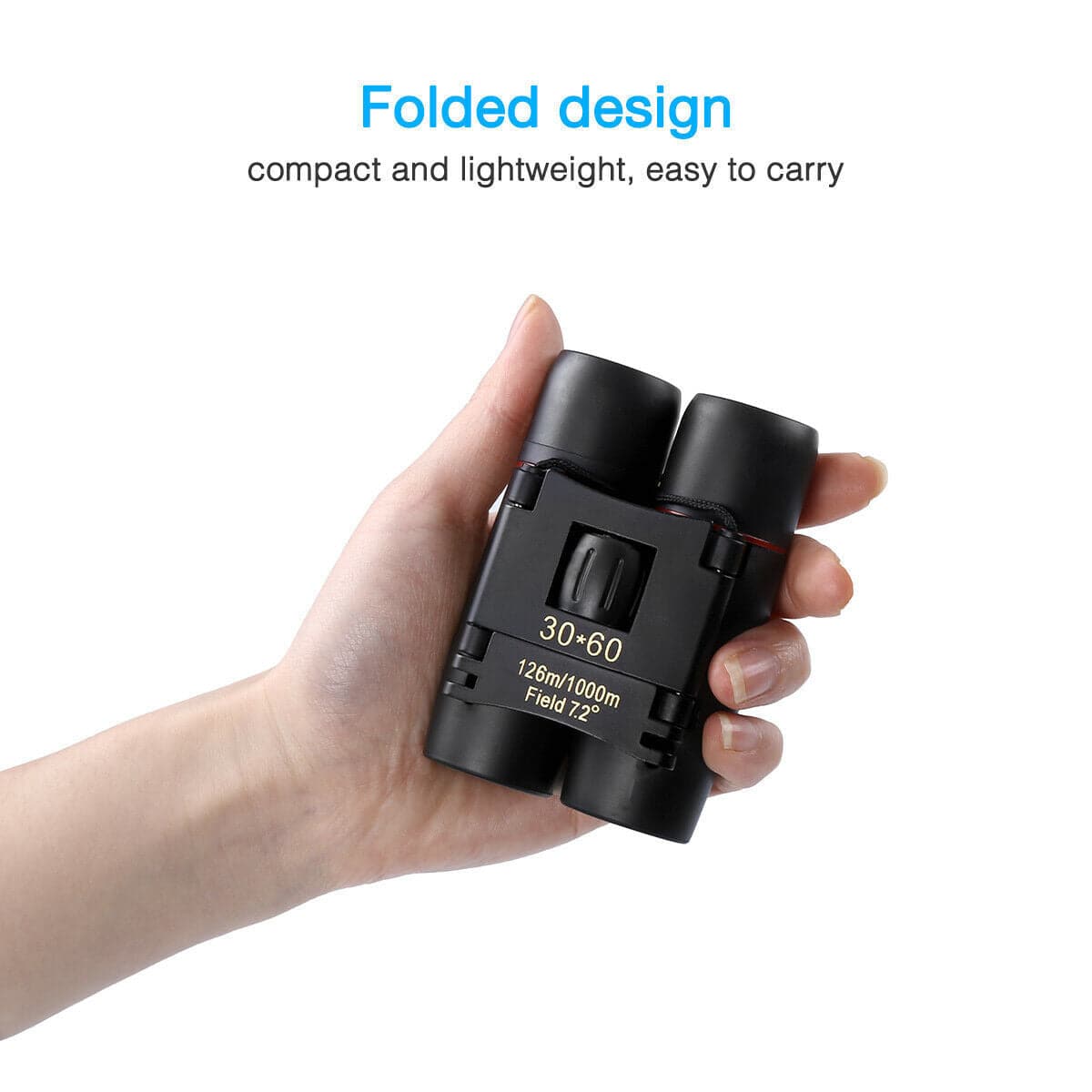 Binoculars 30x60 Zoom Travel Compact Folding Telescope Hunting Day Night Outdoor Small Pocket Binoculars Compact Adults, Mini Kids Binoculars Boys For Bird Watching, Concert Theater Opera - YLORESHOP