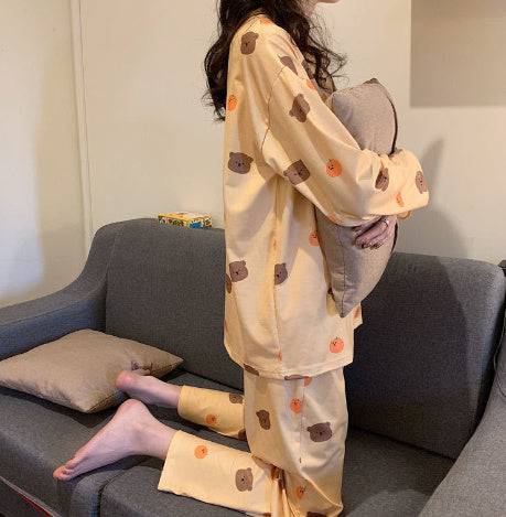 Long Sleeve Autumn Ins Two-piece Homewear Suit - YLORESHOP