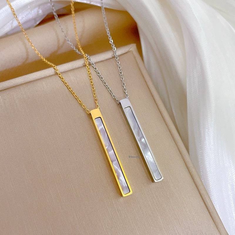 Long Elegant Personality Minimalist Style Stove Real Gold Necklace Female Ins Clavicle Chain - YLORESHOP