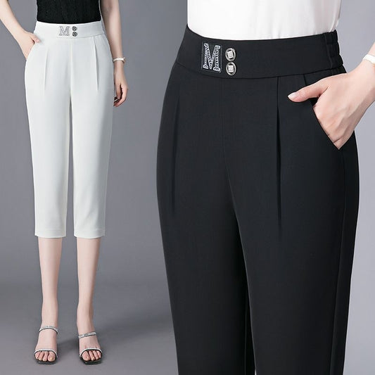 High Waist Thin Plus Size Casual Tappered Harem Pirate Shorts - YLORESHOP