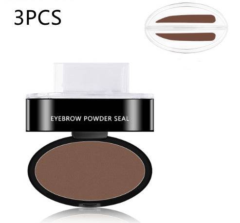 Eyebrow Powder Stamp Tint Stencil Kit Cosmetics Professional Makeup Waterproof Eye Brow Stamp Lift Eyebrow Enhancers Stencil Kit - YLORESHOP