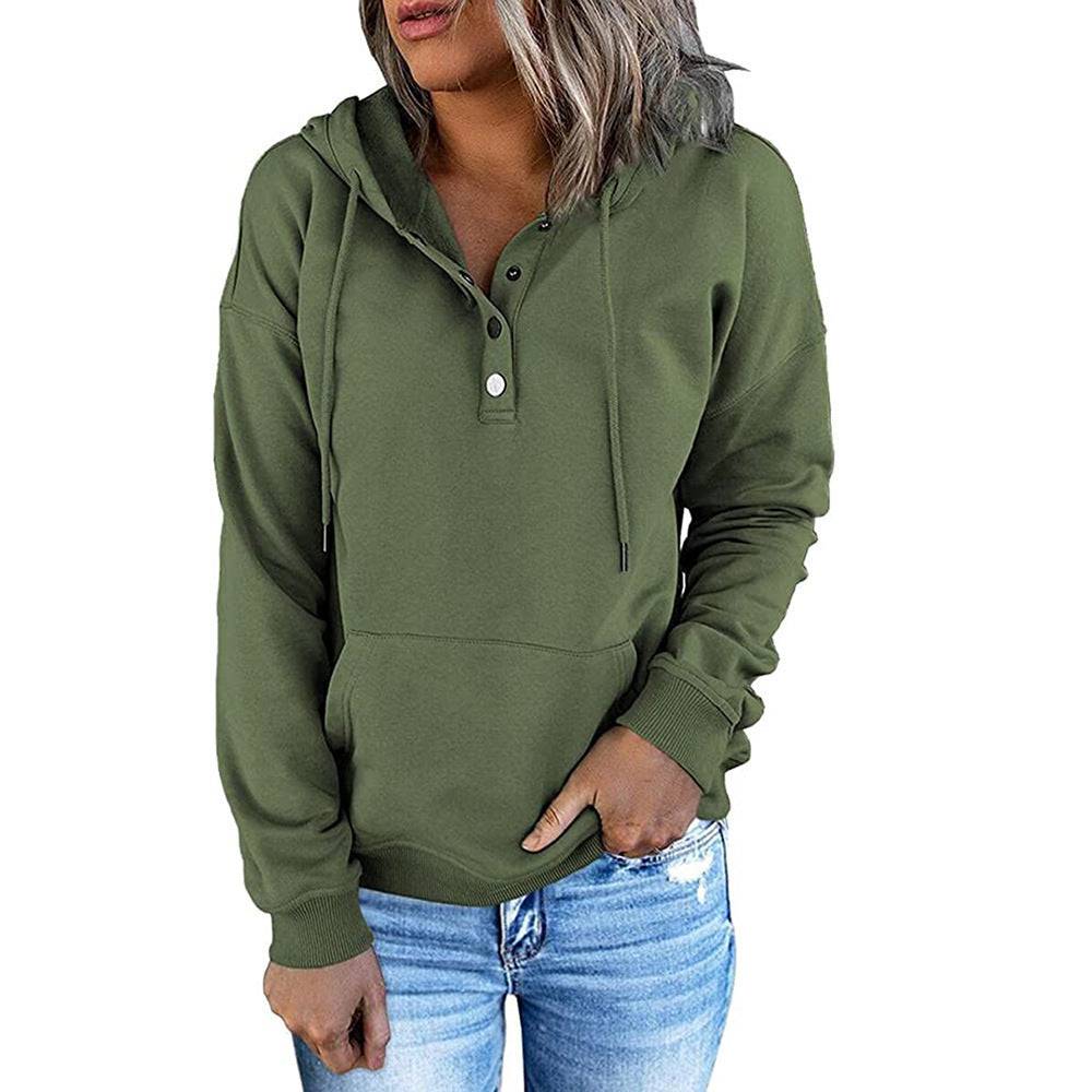 Women's Long-sleeved Coat Loose Casual Hooded Sweater - YLORESHOP