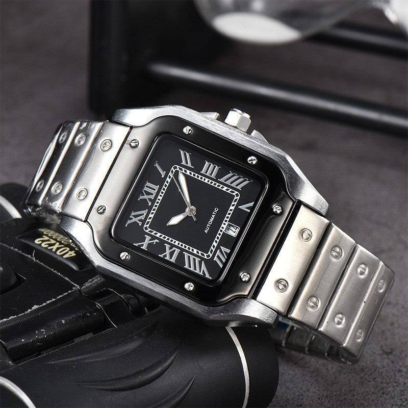 Men's 3-pin Quartz Square All-steel Watch - YLORESHOP