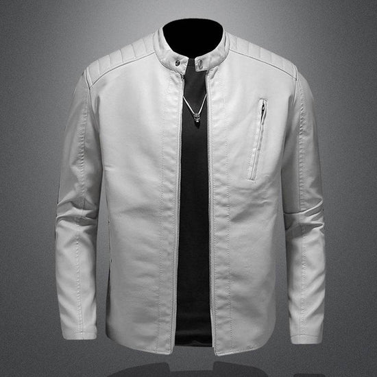 Fall Plus Size Leather Clothing With Stand Collar - YLORESHOP