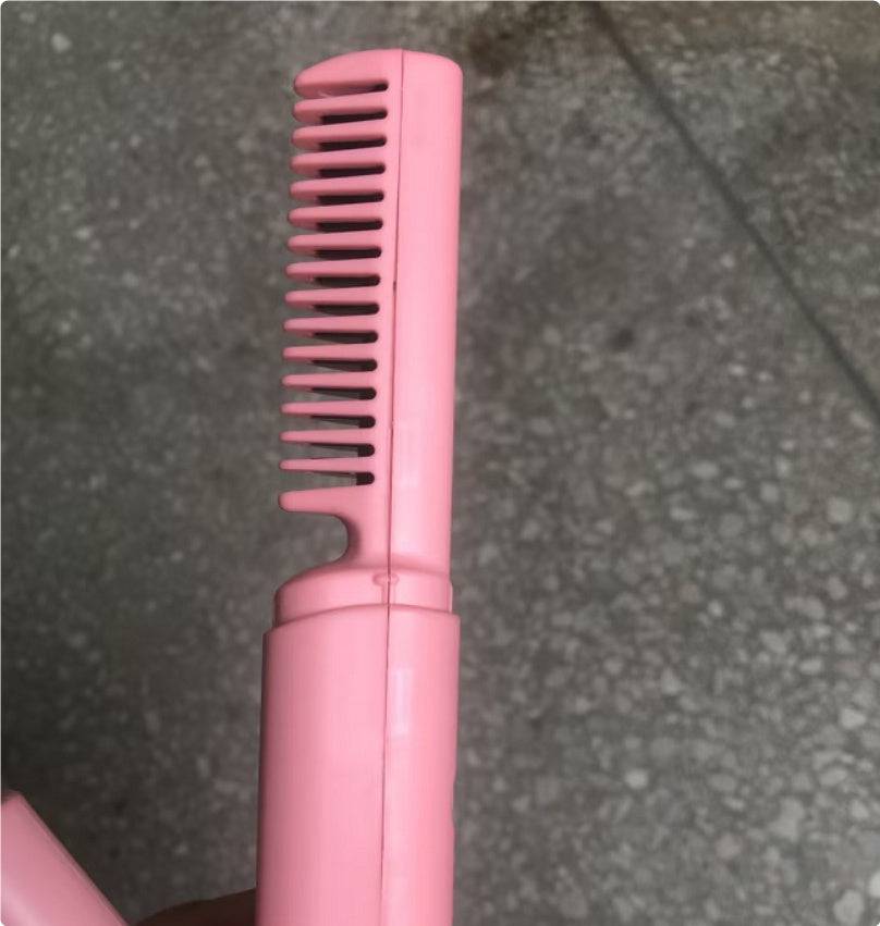 Professional Wireless Hair Straightener Curler Comb Fast Heating Negative Ion Straightening Curling Brush Hair Styling Tools - YLORESHOP