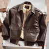 Retro Oversized US Air Force Fur Leather Coat - YLORESHOP
