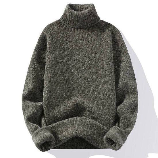 Autumn And Winter Thickened Mink-like Wool Korean Style Trendy Solid Color Casual Turtleneck Knitwear Sweater - YLORESHOP