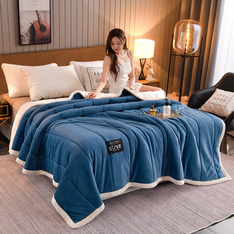 Thick Warm Winter Bed Blankets Wool Blanket Bedspread - YLORESHOP