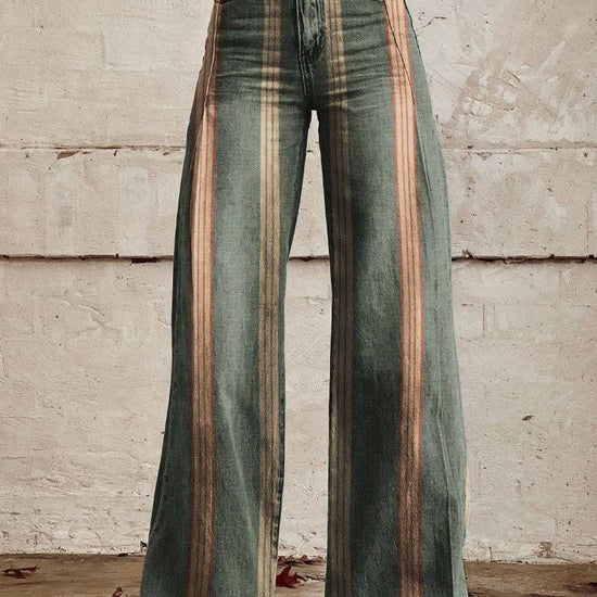 Women's Casual And Fashionable Denim Wide Leg Pants - YLORESHOP