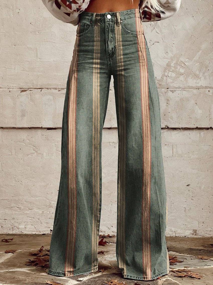 Women's Casual And Fashionable Denim Wide Leg Pants - YLORESHOP