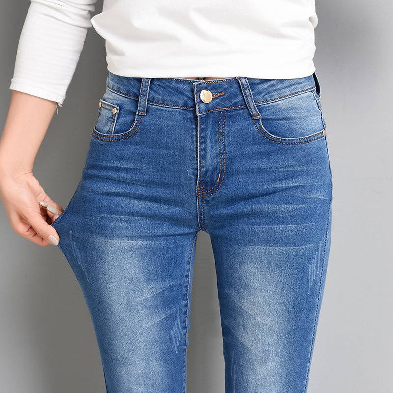 Jeans dritti elasticizzati slim fit da donna