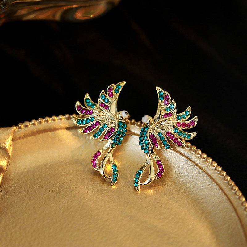 Colorful Auspicious Bird Ear Studs Women's Fashion - YLORESHOP