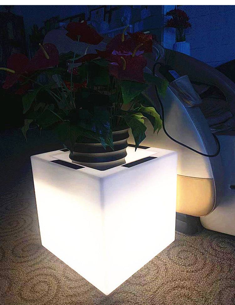 Lampada da giardino per vaso da fiori in plastica impermeabile super luminosa