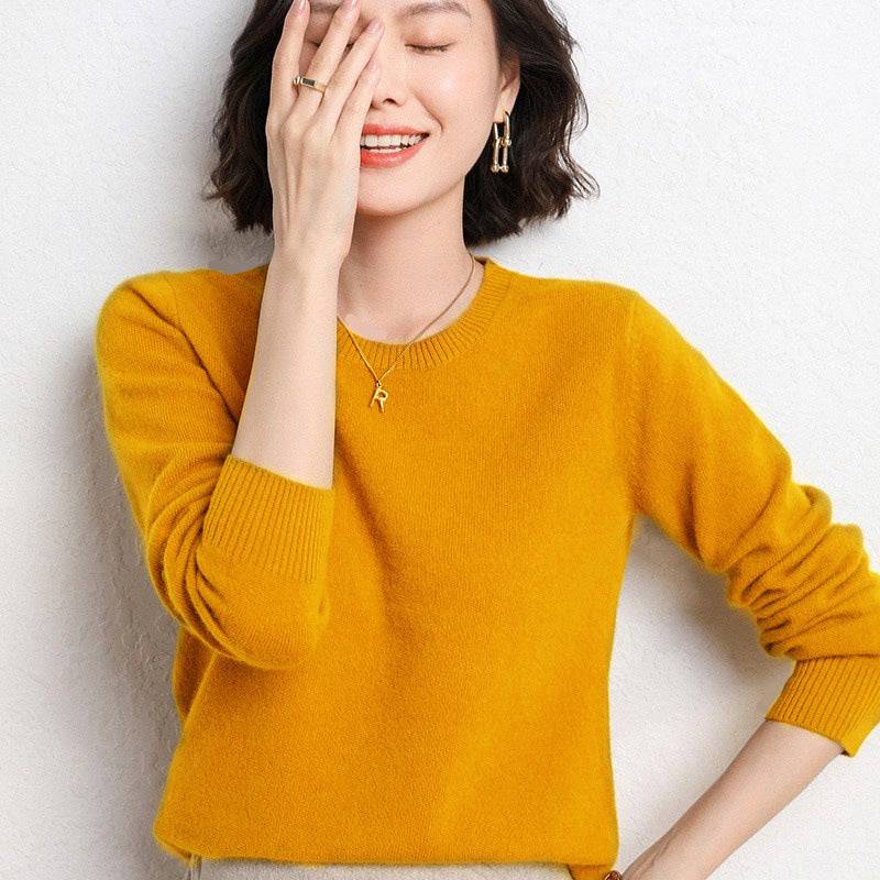 Round Neck Bottoming Shirt Long Sleeve Pullover - YLORESHOP