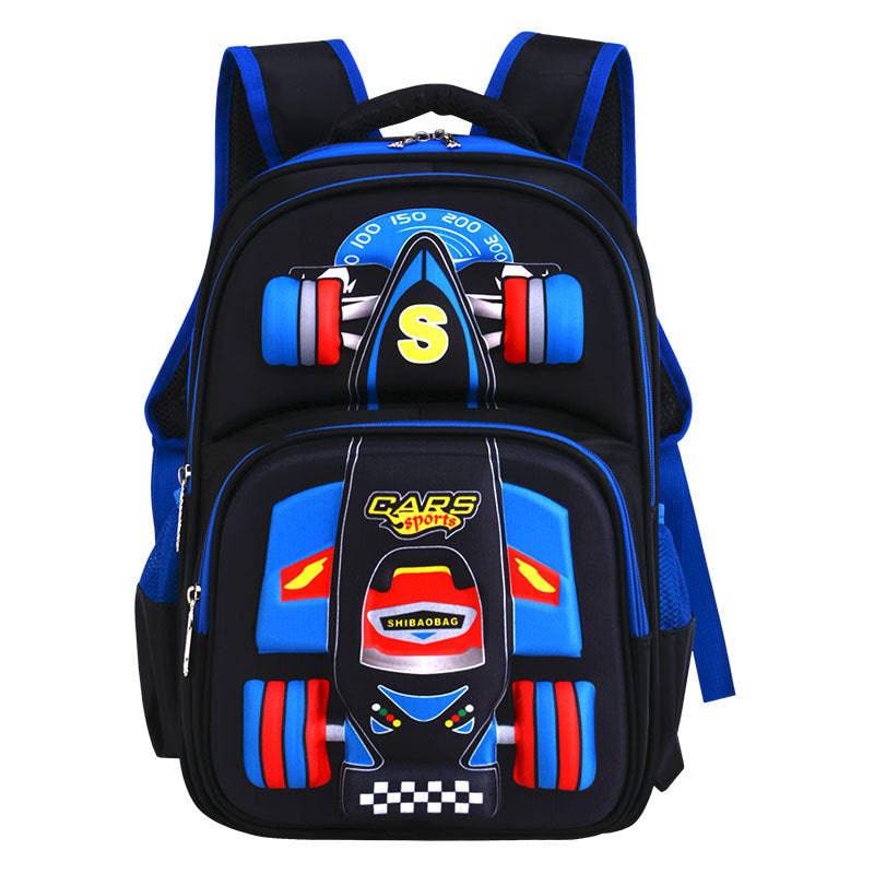 Three Dimensional Car Boys Primary School Trolley School Bag - YLORESHOP